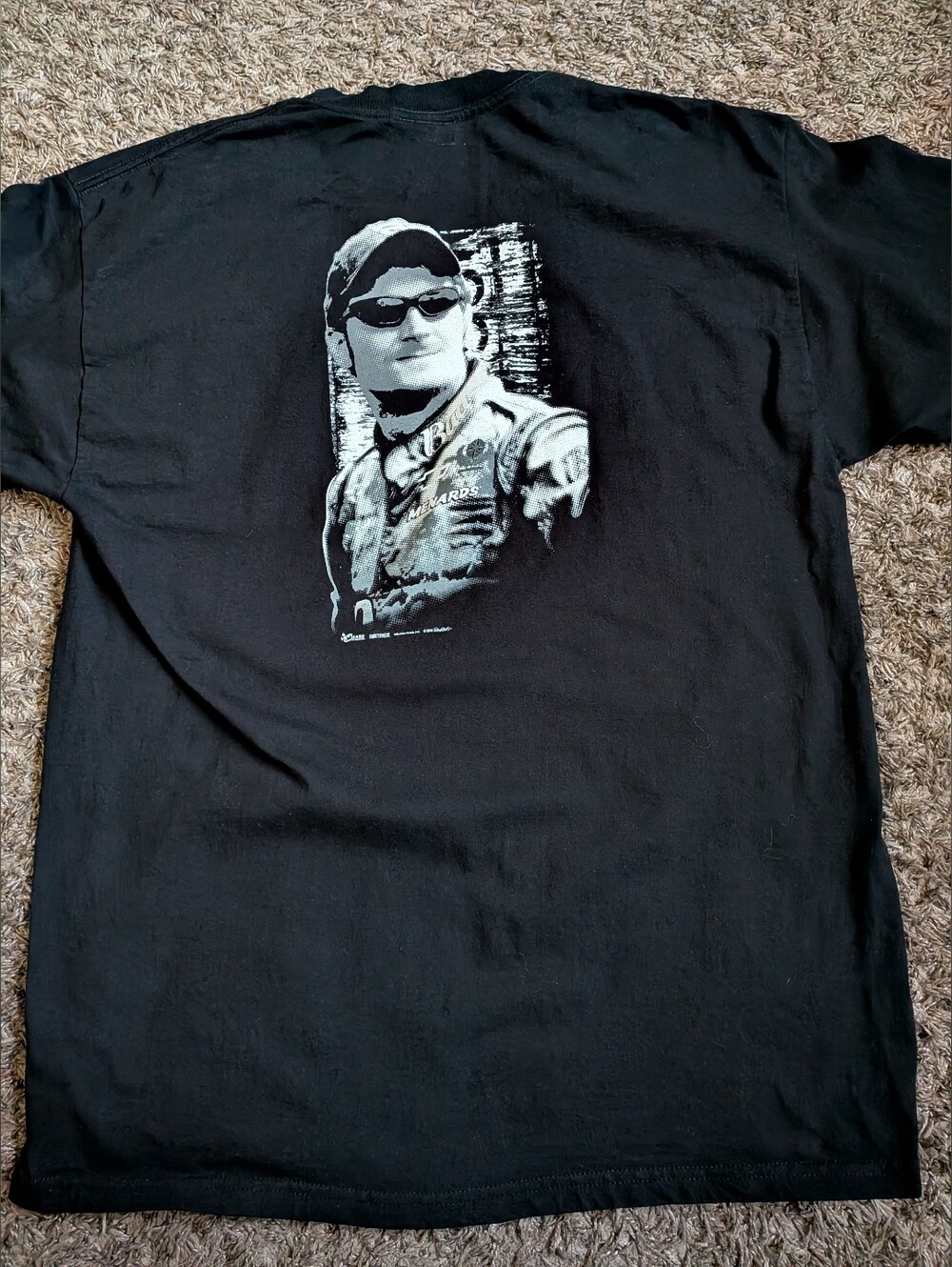 Chase Authentics Dale Earnhardt Jr. NASCAR Black Cotton Graphic Shirt Men's XL